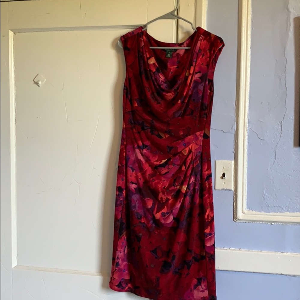 Ralph Lauren red dress, size 10.